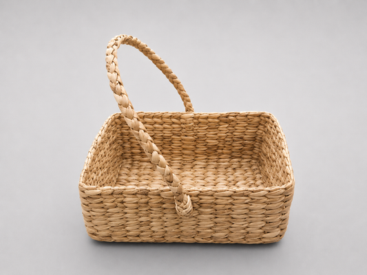 LEIXI Handmade Kauna Grass Fruit Basket with Handle