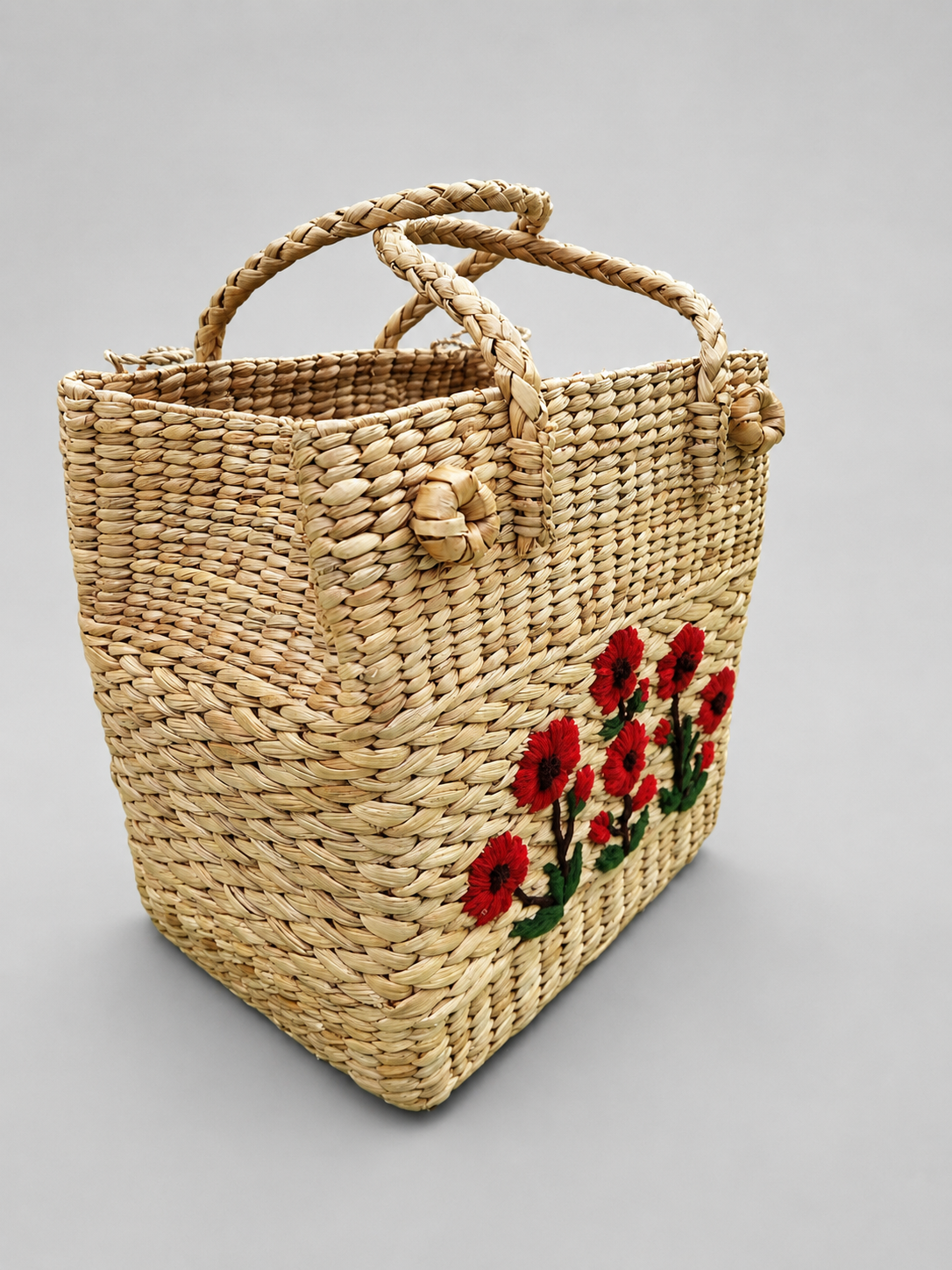 LEIXI Handmade Kauna Tote Bag – Red Floral Edition
