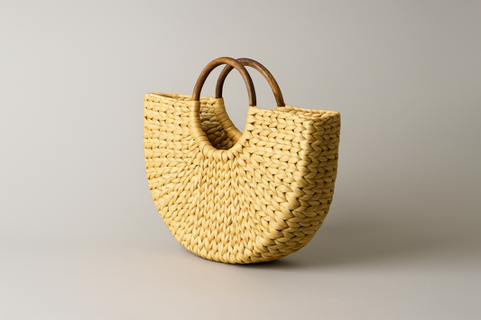 Eastern Craftwork Half-Moon Kauna Tote Handbag