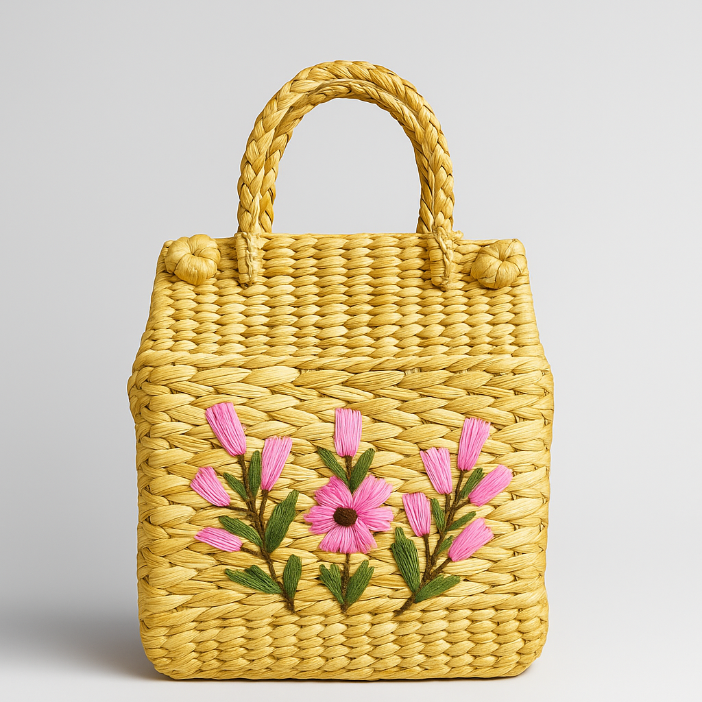 Eastern Craftworks Pink Floral Handbag