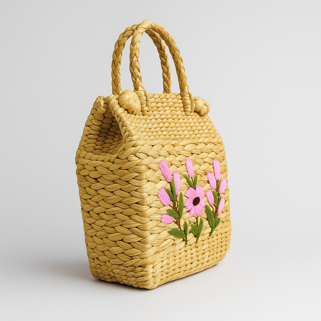 Eastern Craftworks Pink Floral Handbag