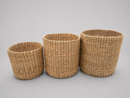 LEIXI Handmade Kauna Grass Planter Basket -Plain Weave