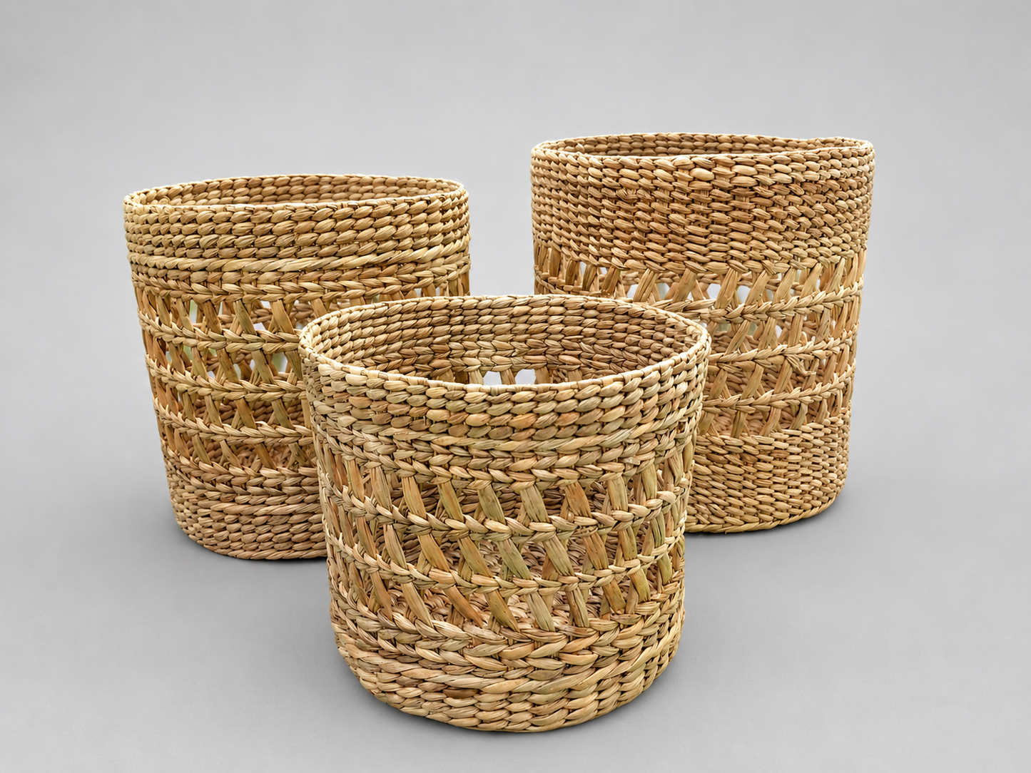 LEIXI Handmade Kauna Grass Planter Basket – Cross Weave Design