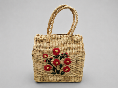 LEIXI Handmade Kauna Tote Bag – Peach Floral Edition