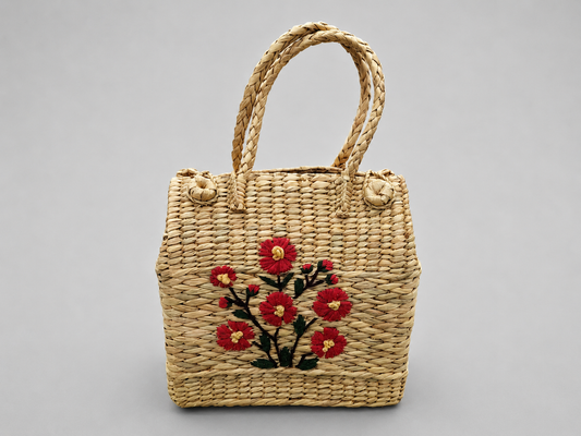 LEIXI Handmade Kauna Tote Bag – Peach Floral Edition