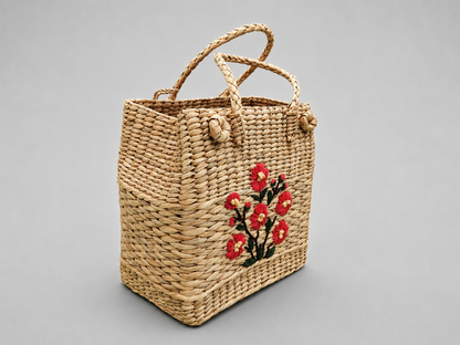 LEIXI Handmade Kauna Tote Bag – Peach Floral Edition